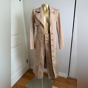 L'AGENCE Zavia Trench Jacket in Dark Cappuccino S retail $ 595